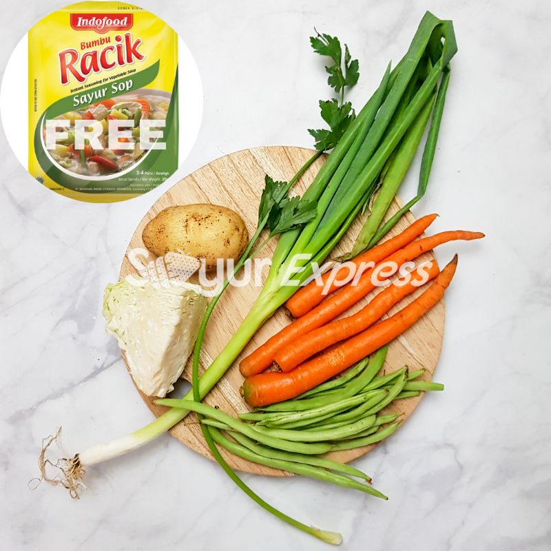 KIRIM INSTAN Paketan Sayur Sop 500gr BONUS Racik Sayur Sop