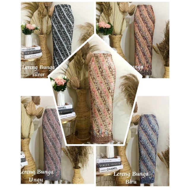 Rok Batik Plisket Lereng Bunga