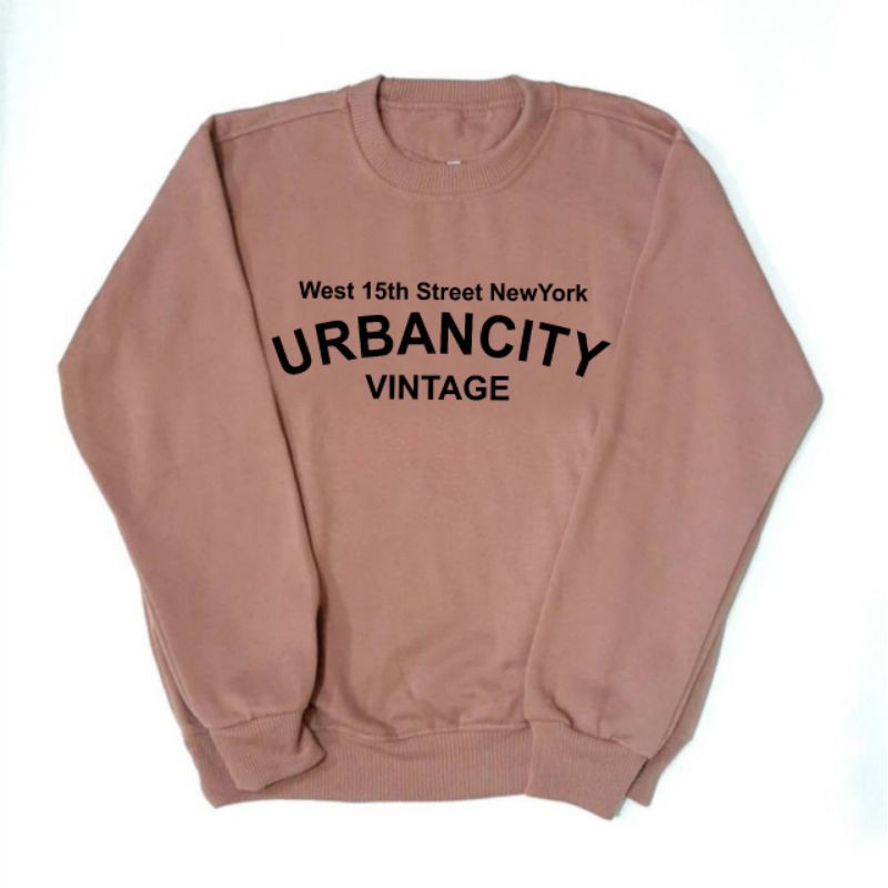 SWEATER UNISEX URBANCITY VINTAGE /// CREWNECK FLEECE TEBAL KEKINIAN TERBARU''