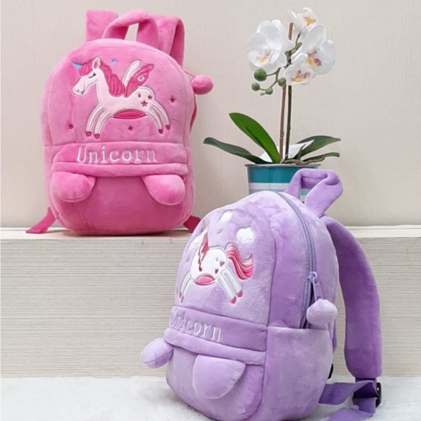 TOYSOPEDIA Tas Ransel Unicorn Pink Size M/Backpack/Ransel Anak Kuda Unicorn