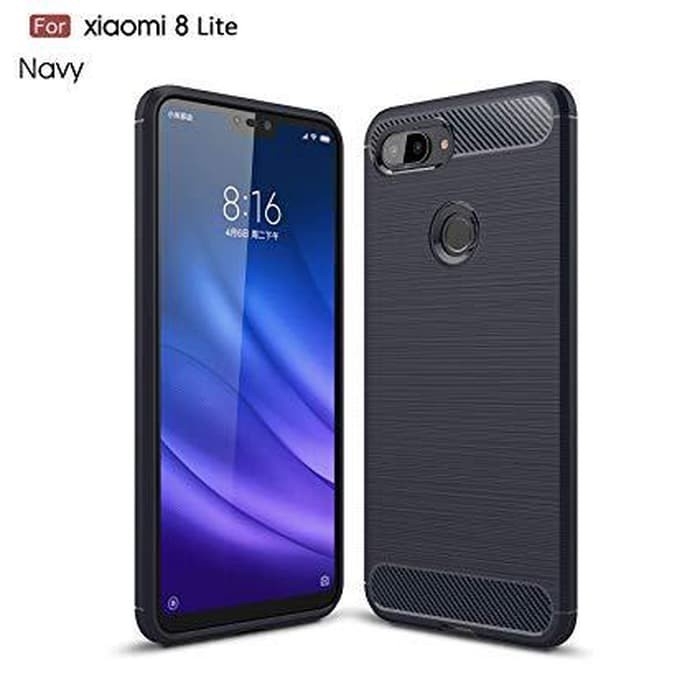 CASE SLIM FIT CARBON IPAKY XIAOMI MI 8 LITE SOFTCASE - FA