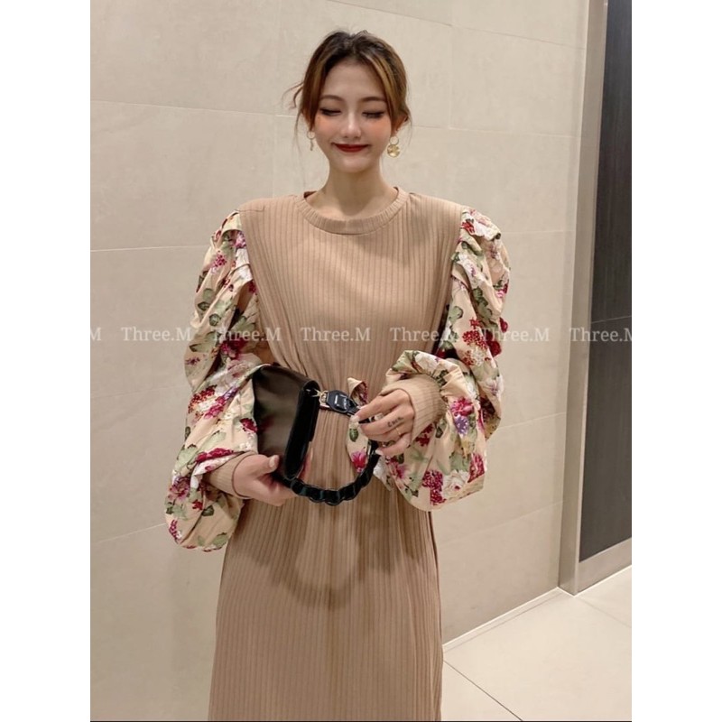 09951 Dress Maxi Anemone Puff Import 01-4