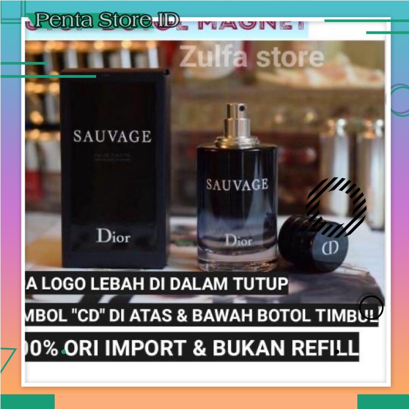 [PStore] SAUVAGE DIOR PARFUM PRIA ORIGINAL IMPORT BOX COVER 100 ML TUTUP BOTOL BERMAGNET BOX COVER