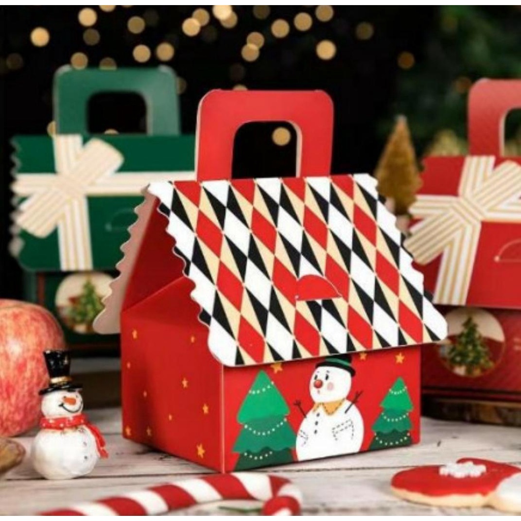 Christmas Hampers 10Pc Kotak Box Natal Cookies Cupcake Permen Coklat