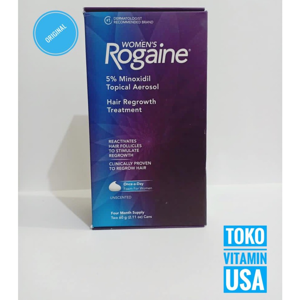 Rogaine Foam Women 5 Minoxidil Isi 2 Botol Shopee Indonesia