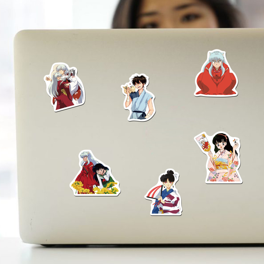 50pcs Stiker Graffiti Inuyasha Anti Air Untuk Skateboard / Laptop