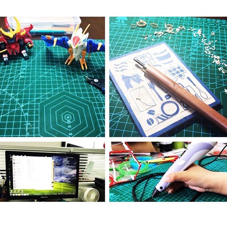 

국 A3/A4 PVC Cutting Mat Cutting Pad Board Double-sided DIY Tool Cutting Board-Papan Special