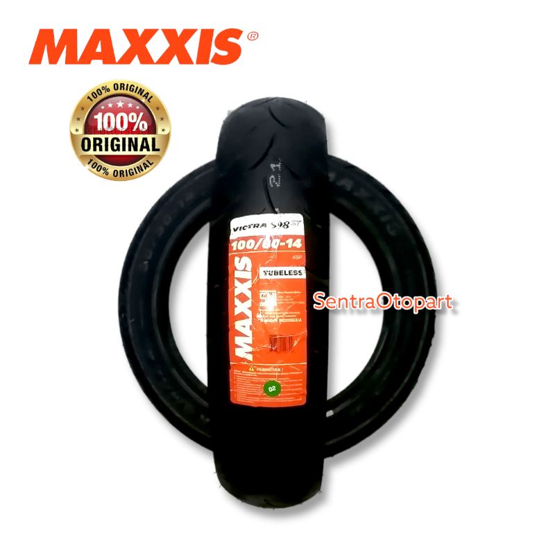 Ban luar tubeless tubles 100 80 14 victra maxxis