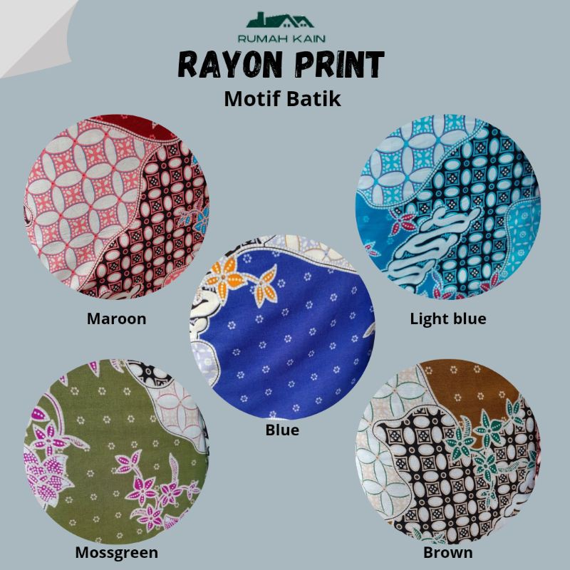 Rayon Print/ Rayon motif/ Rayon Bunga/ Rayon Batik/ Rayon/ Kain motif