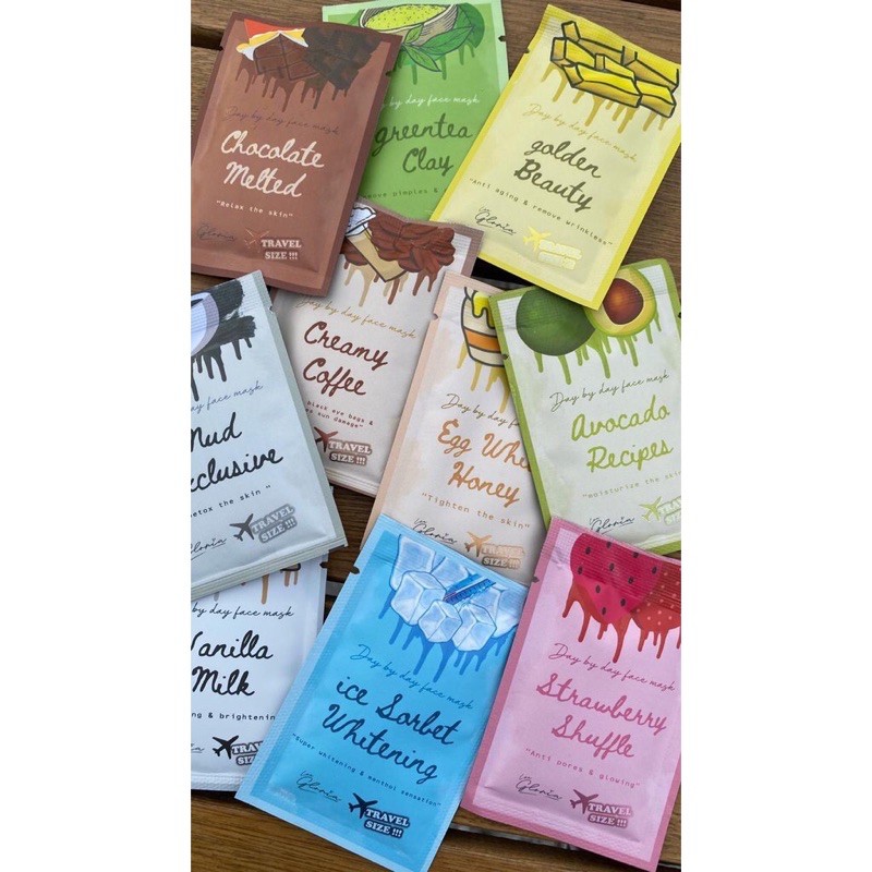 Masker Wajah by Lea Gloria Travel Size 10gr untuk 2x pakai Masker Glowing