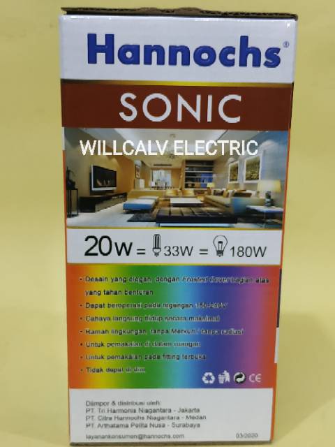 LAMPU LED HANNOCHS SONIC 20W 20WATT 20 W - LAMPU LED HANNOCH SONIC 20W 20WATT 20 W