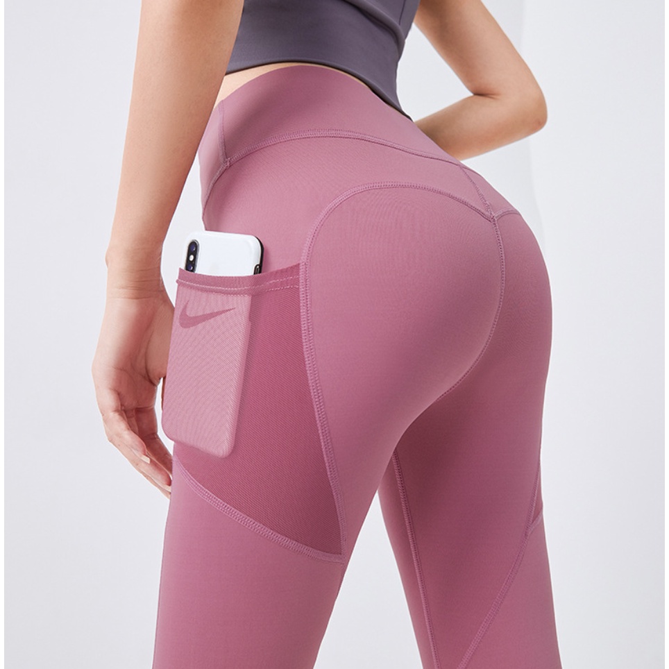 NEW High Waist Yoga Pants Celana Panjang Olahraga Wanita Legging with Pocket