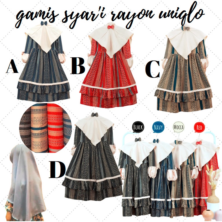 Gamis Syari Sultan Part 2 Anak Perempuan Syari Set Hijab Anak  Muslim Terbaru Murah K483   GK