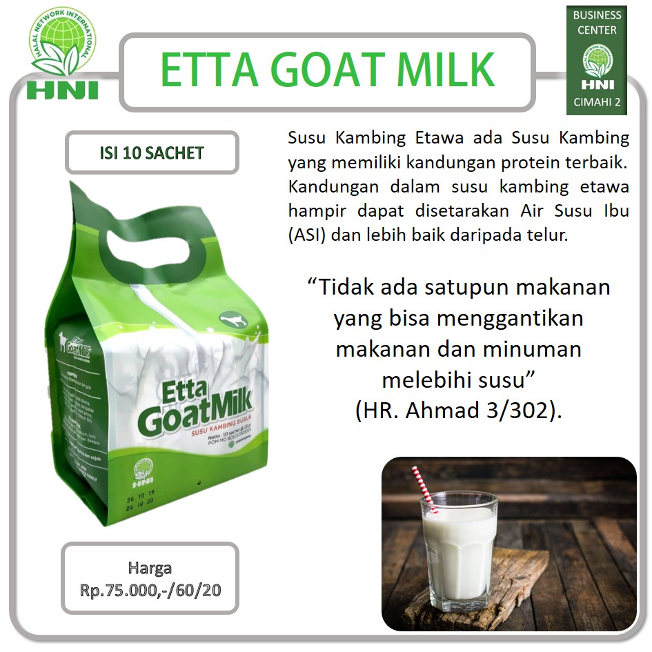 

Susu Kambing EGM (Etta Goat Milk) HNI HPAI