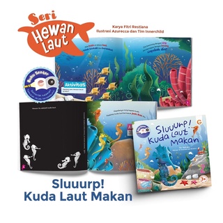 Jual Seri Hewan Laut (3 Buku) Paus, Penyu, Kuda Laut - Gema Insani kids