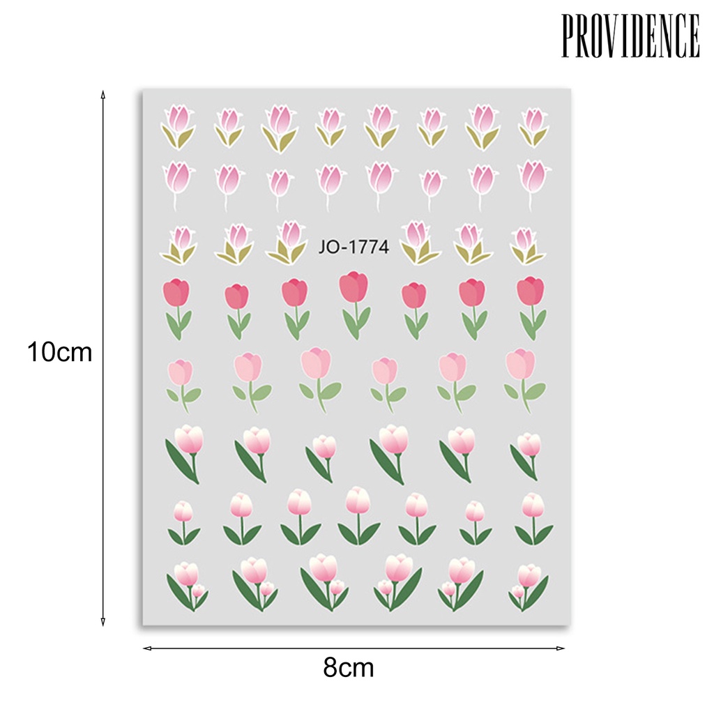 Providence Stiker Kuku DIY Gambar Bunga Tulip Untuk Nail Art