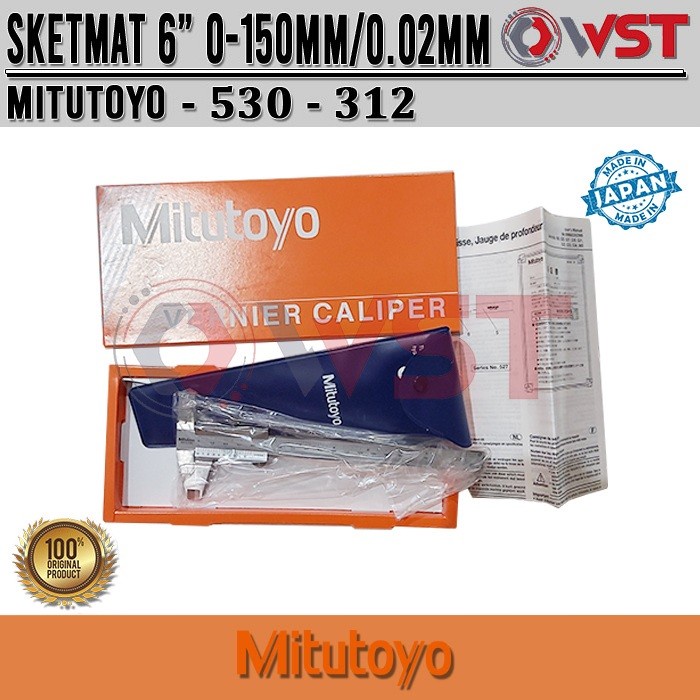 

Mitutoyo Sketmat / Jangka Sorong 6" 0.02Mm (530-312)