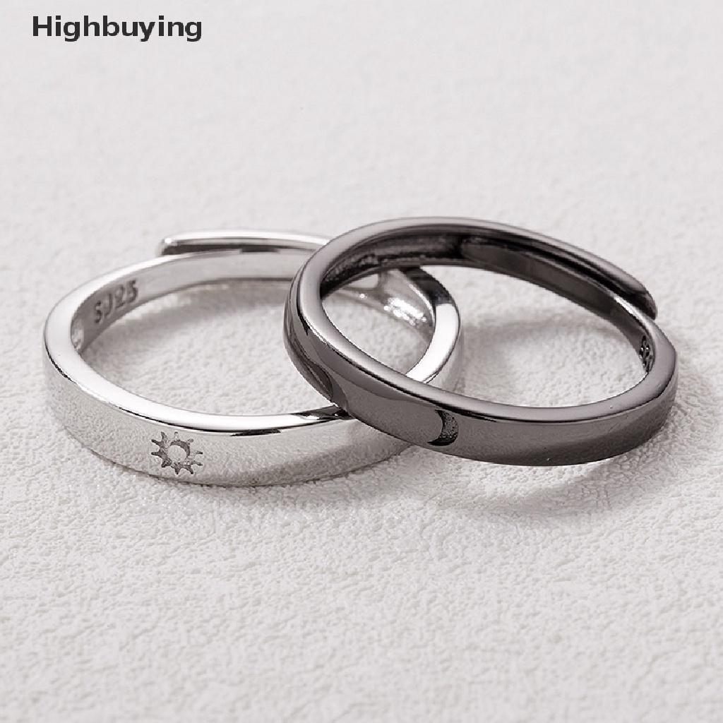 Hbid 1 Pasang Cincin Pasangan / Pria / Wanita Model Terbuka Adjustable Untuk Pesta Nikah / Tunangan Glory