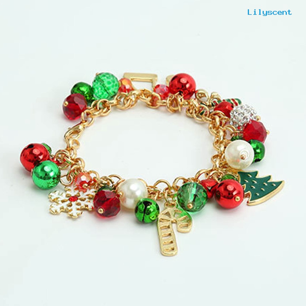 Gelang Kristal Imitasi Bentuk Pohon Natal Snowflake Bahan Alloy Untuk Pesta