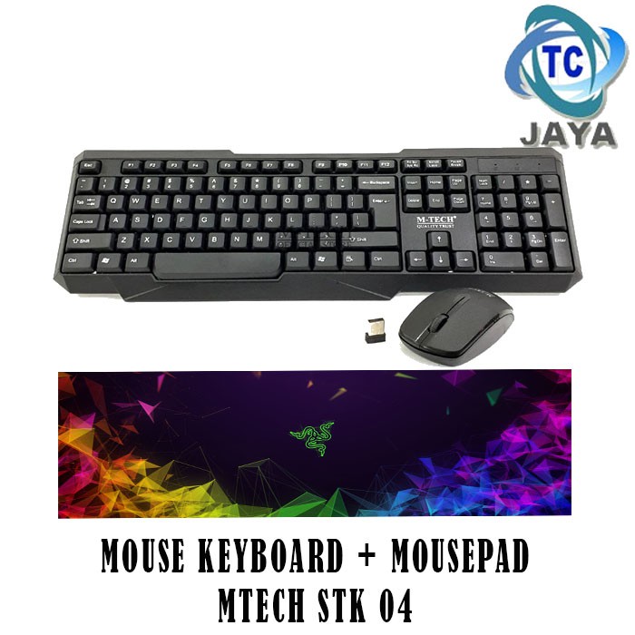 Keyboard M-TECH STK04 WIRELESS COMBO Mouse + Mouse Large 80cm x 30cm