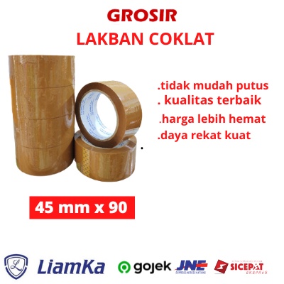 

Lakban liamka / Lakban coklat 45 MM X 90 YARD ( 1DUS )