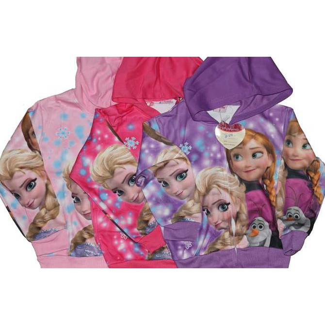 Jaket Frozen pinting S-XL - uk S ungu DISKON