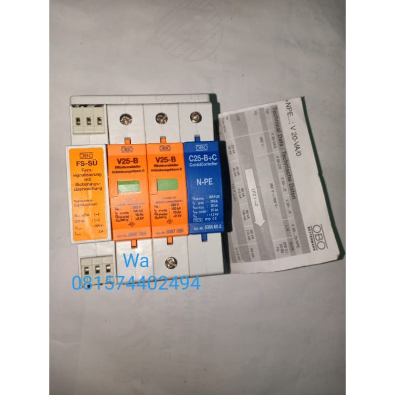 Arrester OBO FS-SU V25-B /2 + N-PE FS-SU 3Pole