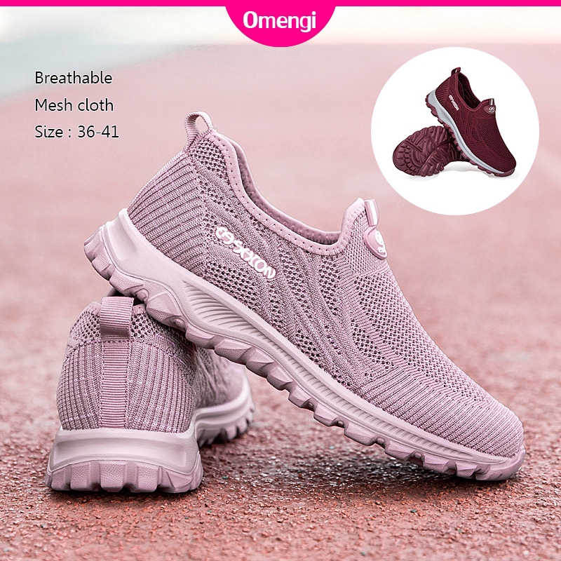 Sepatu Wanita Sneakers tanpa tali 2020 terbaru Gaya Casual Breathable