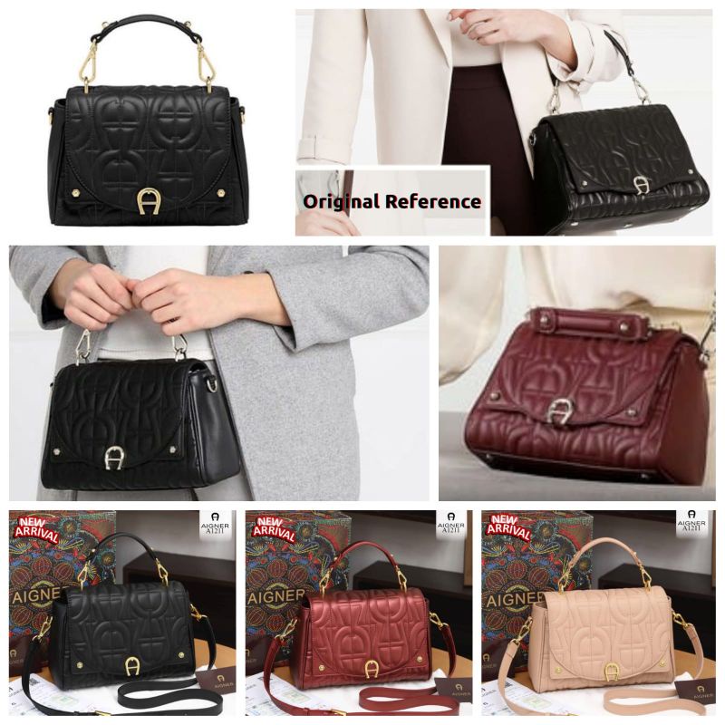 Diadora Handle Handbag Satchel Soft Leather A1211