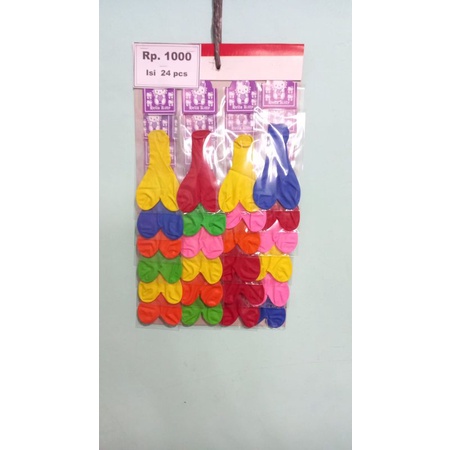 Mainan balon love renteng renceng warung isi 24 pcs siap jual ecer 1000 an