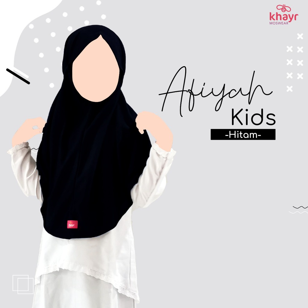 AFIYAH KIDS BY KHAYR MOSWEAR - Jilbab Anak - JIlbab Tali - Jilbab Instan  anak - Jilbab Kaos