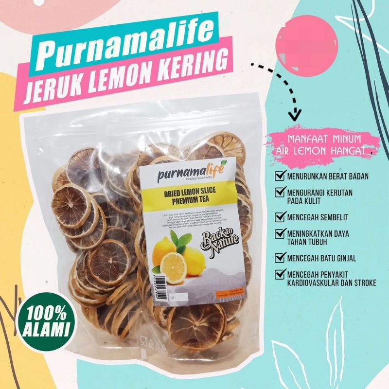 

Terlaris | Teh lemon iris kering 10gr/dried lemon slice by PURNAMALIFE