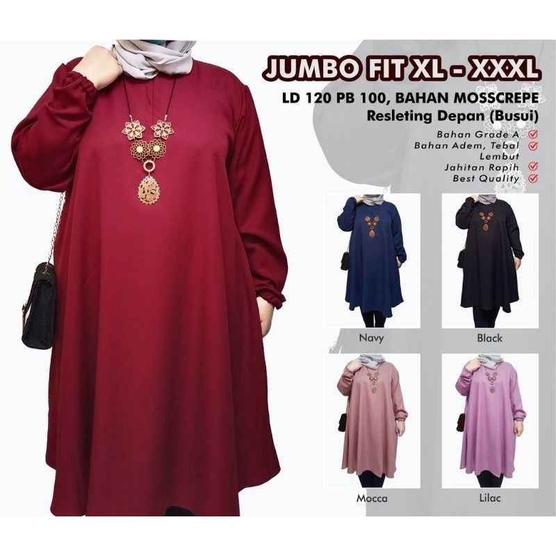 TUNIK JUMBO/ATASAN TUNIK MURAH/BUSUI FIT TO XXL-XXXL