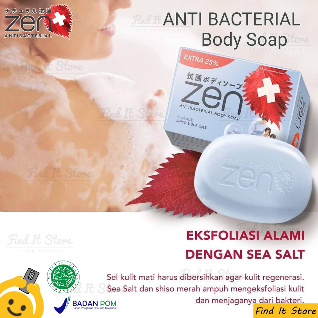 Zen Anti Bacterial Body Soap | Sabun Mandi Shiso Body Soap 80gr BPOM