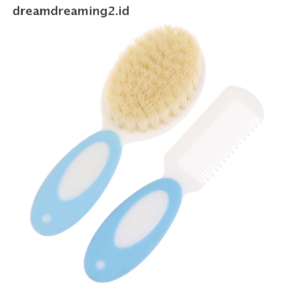 (LIKE) 2pcs / set Sisir Rambut Portable Lembut Untuk Bayi Newborn / Anak