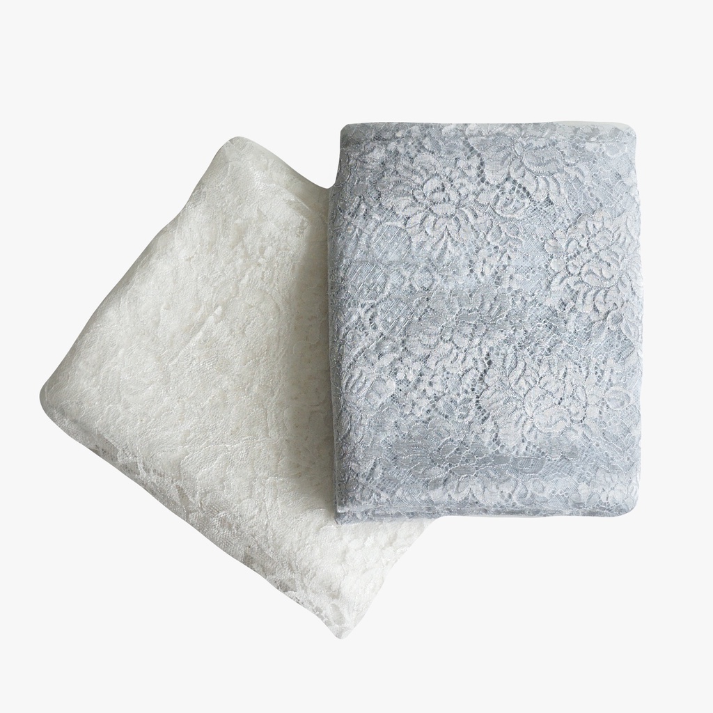 Benangsari Kain Brukat Kebaya Semifrance SemiPerancis Prancis Panel Lace