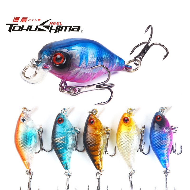 Alat Pancing Murah Umpan Pancing Buatan Alat Pancing 1Pcs 4cm/4.6g CrankBait Plastic Bait Kail Pancing Top Water Lure Mini Minnow Lure Umpan Pancing CrankSet Umpan Mancing Umpan Ikan relix nusantara Umpan Mancing