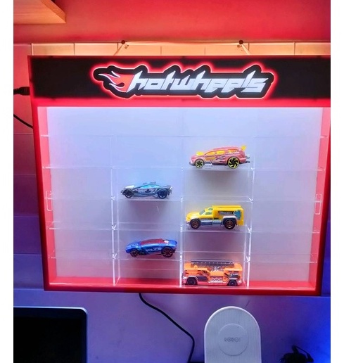 Rak Hotwheels Acrylic  isi 24 Lighting