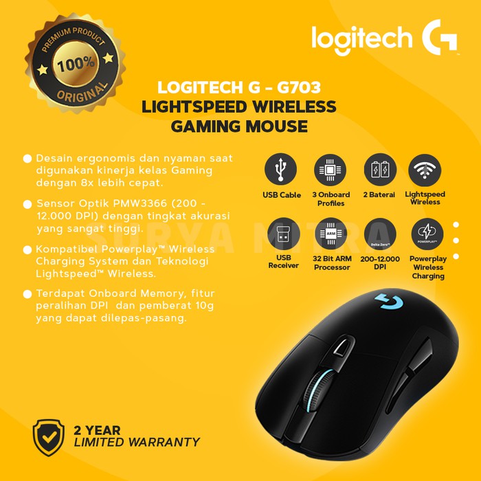 Mouse Gaming Logitech G703 Lightspeed Wireless - Summer Geek Promo