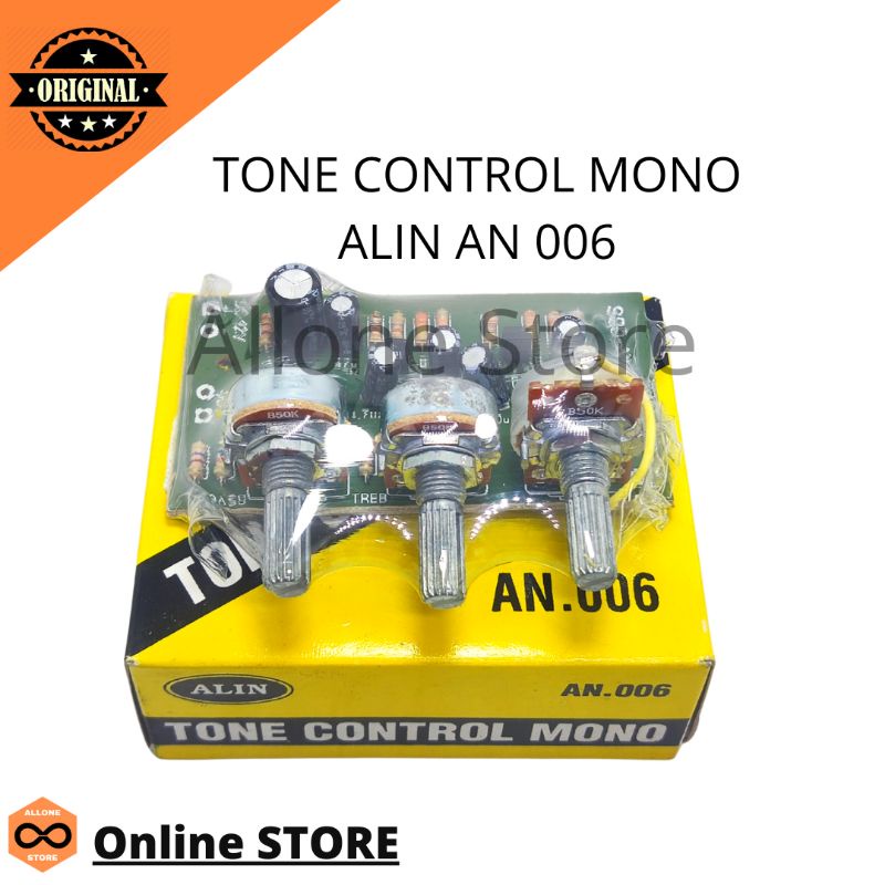 KIT ALIN 006 TONE CONTROL MONO 3 POTENSIO  DENGAN 3 POTENSIO