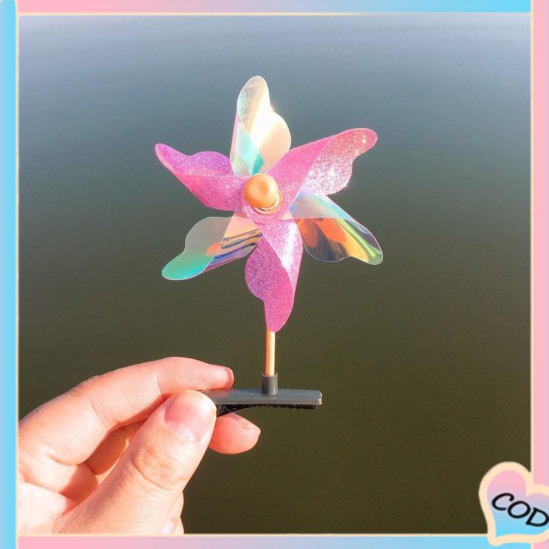 COD❤️ Anak-anak Lucu Berputar Pinwheel Jepit Rambut Kreatif Hiasan Kepala Klip Atas-A.one
