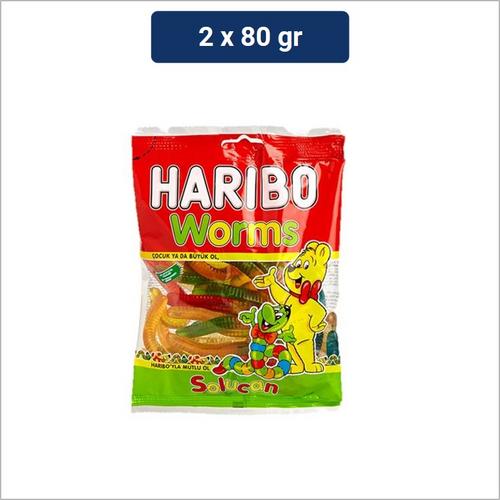 

Haribo Permen Worms 2 x 80 gr