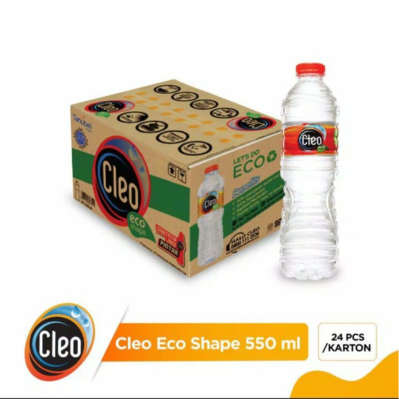 Cleo Air Mineral Air Minum Botol 550ml Shopee Indonesia 8916