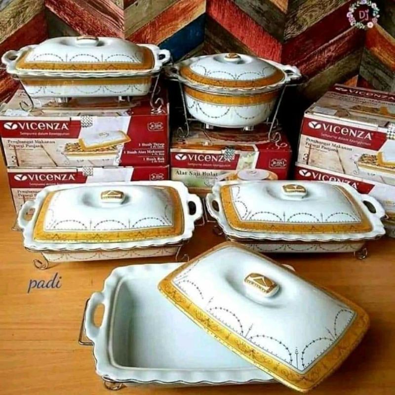 Vicenza Prasmanan set 5 Motif camelia, padi,lili dan magnolia