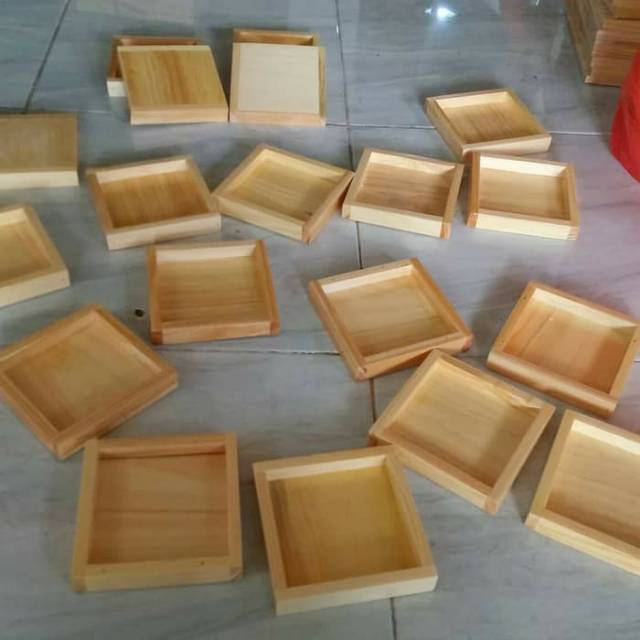 Tatakan Gelas Serbaguna / Alas Gelas Kayu / Baki Mini 12 x 12