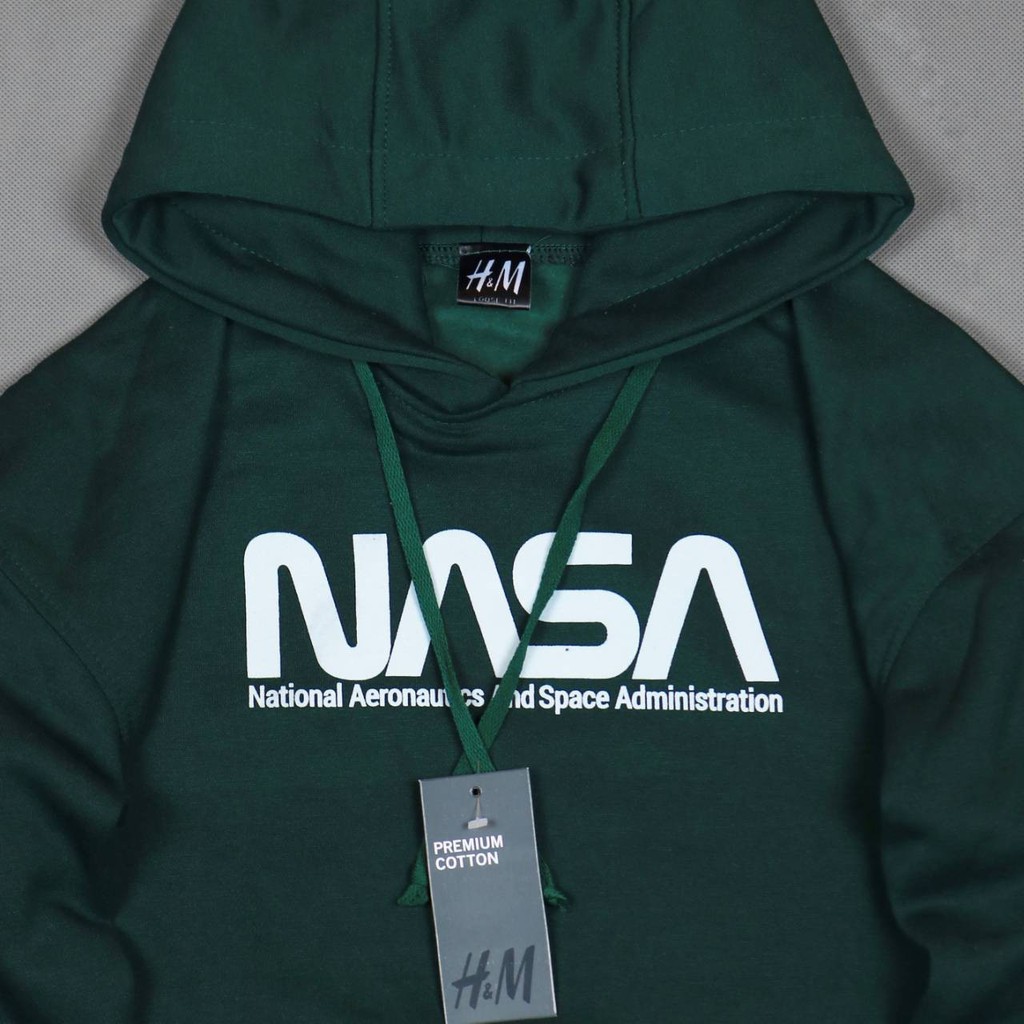 Jaket Hoodie H AND M NASA ROKET – Green Edition Trendy Casual Unisex Good Brand Quality Stylish