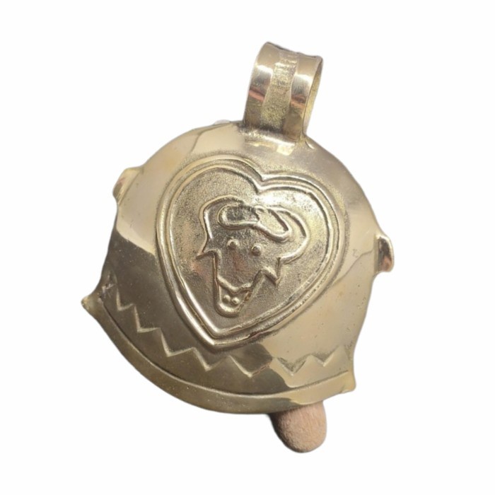 Termurah Bel Pintu Rumah Kuningan Klontong Sapi no 4 - Polished Brass