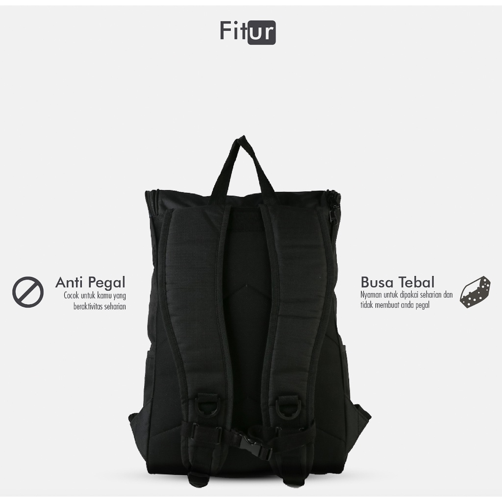 STRUGGLE BLACK |ManNeedMe x URBAN| Tas Ransel Pria Wanita Punggung Backpack ORIGNAL