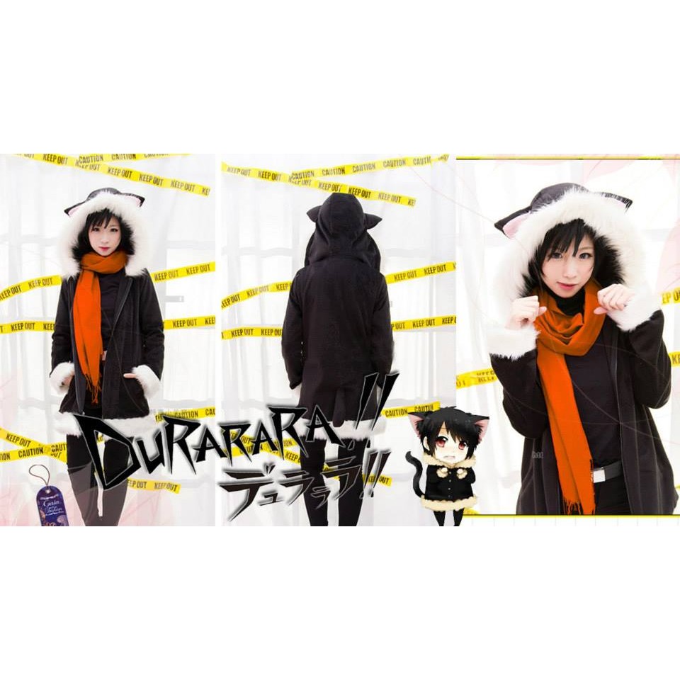 Hp41284 Izaya Neko Hoodie - Durarara Jaket Kucing Jepang Korea orihara kawaii anime cosplay