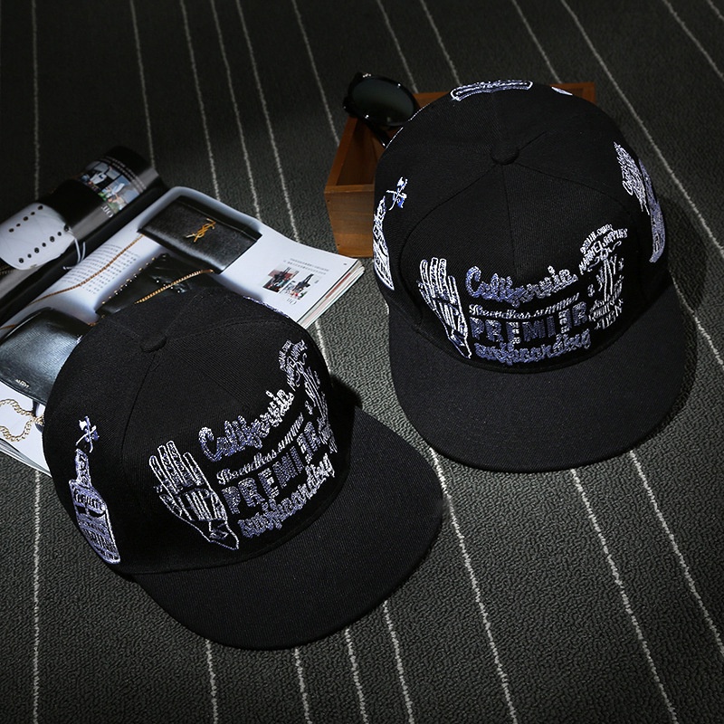 Topi Baseball Motif graffiti Gaya hip hop Korea Untuk Pasangan